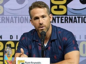 Ryan Reynolds speaks onstage at the "Deadpool 2" panel during Comic-Con International 2018 at San Diego Convention Center on July 21, 2018 in San Diego, California.