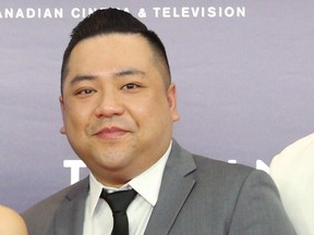 Andrew Phung poses on the red carpet at the 2017 Canadian Screen Awards in Toronto on March 12, 2017. (THE CANADIAN PRESS)