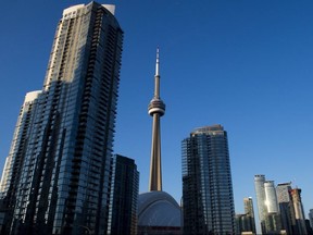 A view of Toronto's skyline from the Gardiner Expressway. (The Canadian Press)