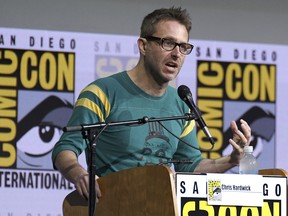 In this July 21, 2017 file photo, Chris Hardwick moderates the "Fear The Walking Dead" panel at Comic-Con International in San Diego. (Al Powers/Invision/AP, File)