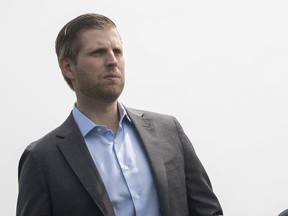 Eric Trump attends a ribbon cutting event for a new clubhouse at Trump Golf Links at Ferry Point, June 11, 2018 in The Bronx borough of New York City.