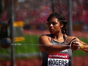 Camryn Rogers of Canada in action during the final of the women's hammer on day five of The IAAF World U20 Championships on July 14, 2018 in Tampere, Finland.