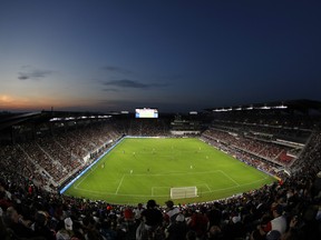 A general view in the first half between the Vancouver Whitecaps and D.C. United at Audi Field on July 14, 2018 in Washington, DC. (Patrick McDermott/Getty Images)