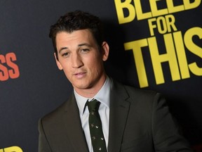 Actor Miles Teller attends Open Road's New York premiere of "Bleed For This" at AMC Lincoln Square on November 14, 2016 in New York City.