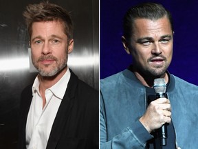 Brad Pitt, left, and Leonardo DiCaprio. (Getty Images file photos)