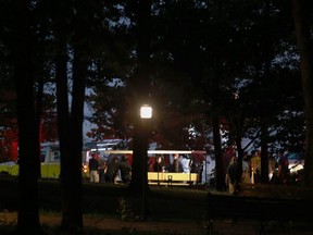 Emergency responders work at Table Rock Lake after a deadly boat accident in Branson, Mo., Thursday, July 19, 2018.