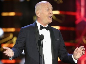 Bruce Willis speaks onstage during the Comedy Central Roast of Bruce Willis at Hollywood Palladium on July 14, 2018 in Los Angeles. (Frederick M. Brown/Getty Images)