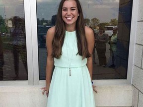 This undated photo released by the Iowa Department of Criminal Investigation shows Mollie Tibbetts, a University of Iowa student who was reported missing from her hometown in the eastern Iowa city of Brooklyn on Thursday, July 19, 2018.