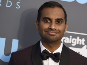 In this Jan. 11, 2018 file photo, Aziz Ansari arrives at the 23rd annual Critics' Choice Awards at the Barker Hangar in Santa Monica, Calif. (Photo by Jordan Strauss/Invision/AP, File)