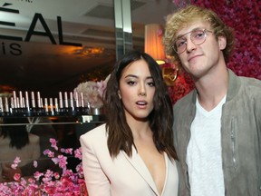 Chloe Bennet and Logan Paul attend the 2017 Entertainment Weekly Pre-Emmy Party at Sunset Tower on September 15, 2017 in West Hollywood, Calif. (Phillip Faraone/Getty Images for Entertainment Weekly)