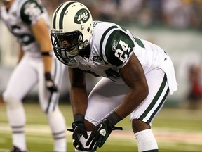 Darrelle Revis of the New York Jets against the Baltimore Ravens during their home opener at the New Meadowlands Stadium on September 13, 2010 in East Rutherford, New Jersey. (Jim McIsaac/Getty Images)