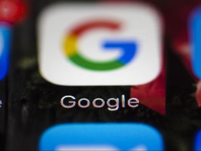 A Google icon on a mobile phone, in Philadelphia on Wednesday, April 26, 2017. (AP Photo/Matt Rourke)