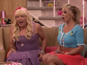 Jimmy Fallon and Britney Spears in the "Ew!" sketch on The Tonight Show with Jimmy Fallon. (YouTube)