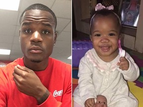 Holmes County Sheriff's Office says Lavonta Lloyd (left) kidnapped his year-old daughter, Kamaya Lloyd, and killed her before taking his own life. (Twitter/WLBT_DKenney)
