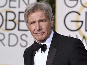 Harrison Ford arrives at the 73rd annual Golden Globe Awards in Beverly Hills, Calif. on Jan. 10, 2016. (Jordan Strauss/Invision/AP)