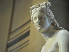 The sculpture "Capitoline Venus," one of the most well-preserved sculptures from Roman antiquity, on display June 8, 2011 at the National Gallery of Art in Washington, DC. (Karen Bleier/Getty Images)