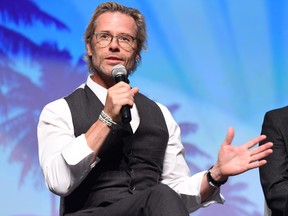 Actor Guy Pearce speaks during a panel after the North American Premiere of "When We Rise" at the 28th Annual Palm Springs International Film Festival on January 12, 2017 in Palm Springs, California. (Vivien Killilea/Getty Images for Palm Springs International Film Festival)