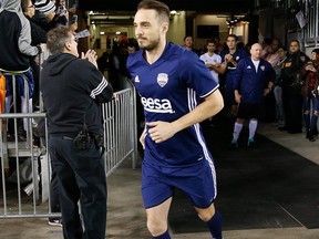 Euan Holden is  introduced during the Kick In For Houston Charity Soccer Match at BBVA Compass Stadium on December 16, 2017 in Houston, Texas. (Bob Levey/Getty Images for FOX Sports)
