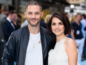 Charlotte Riley and Tom Hardy attend the 'Swimming With Men' UK Premiere at The Curzon Mayfair on July 4, 2018 in London. (Joe Maher/Getty Images)