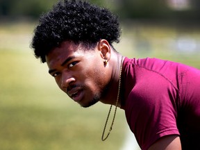 College football prospect John Metchie works out in Brampton, Ont. on Tuesday June 12, 2018. (Dave Abel/Toronto Sun/Postmedia Network)