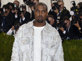 Kanye West arrives at The Metropolitan Museum of Art Costume Institute Benefit Gala, in New York on May 2, 2016.