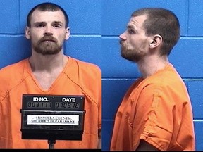 This July 8, 2018 booking photo provided by the Missoula County Jail shows suspect Francis Crowley, who was being held on $50,000 bail on a charge of criminal endangerment.