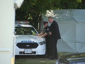 Toronto Police homicide Det.-Sgt. Hank Idsinga was at the Mallory Cres dig site speaking with officers. He mentioned to media the digging should culminate either Wednesday or Thursday on Tuesday July 10, 2018.
