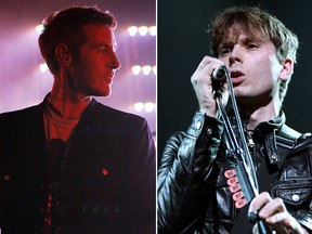 Robert Del Naja aka 3D from Massive Attack, left, and Guitarist Alex Kapranos of Franz Ferdinand. (Getty Images file photos)