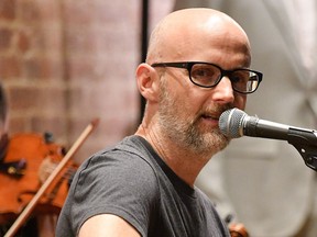 Moby performs at Sofar Sounds NYC at O.N.S Clothing on June 18, 2018 in New York City. (Dia Dipasupil/Getty Images for Julie Mintz)