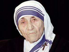 The late Mother Teresa is seen in a  1991 file photo.