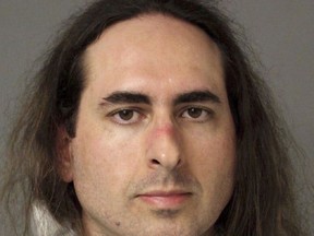 FILE - This June 28, 2018, file photo provided by the Anne Arundel Police shows Jarrod Ramos in Annapolis, Md. Ramos, charged with killing five people in The Capital newsroom in Annapolis is scheduled to be in court Monday, July 30. (Anne Arundel Police via AP, File)