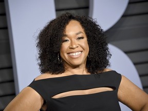 In this March 4, 2018 file photo, Shonda Rhimes arrives at the Vanity Fair Oscar Party in Beverly Hills, Calif.