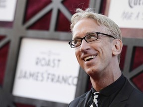 In this Aug. 25, 2013, file photo, actor and comedian Andy Dick arrives at the Comedy Central Roast of James Franco at The Culver Studios in Culver City, Calif.