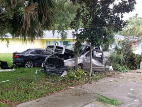 A Florida man is dead following an apparent road rage incident that started on a busy road and ended with a crash into a vacant business building. (Polk County Sheriff's Office photo)