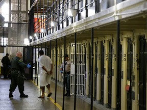 In this Aug. 16, 2016, file photo, San Quentin State Prison is seen in San Quentin, Calif. (AP Photo/Eric Risberg, File)