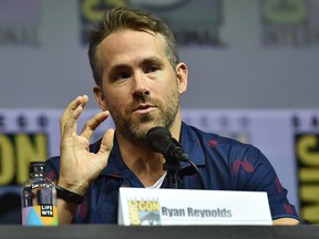 Canadian actor Ryan Reynolds addresses the crowd on stage for 'Deadpool' panel at Comic Con in San Diego, California on July 21, 2018. (Getty Images)