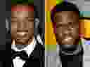 Will Smith (L) and Kevin Hart are seen in a combination shot.
