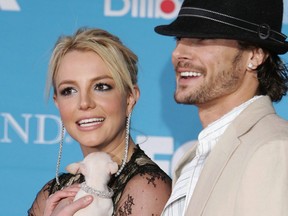Pop star Britney Spears and then-husband Kevin Federline arrive at the Billboard Music Awards in Las Vegas on Dec. 8, 2004.