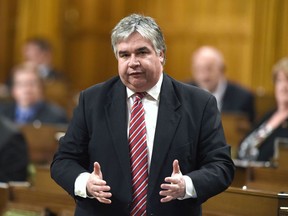A longtime Conservative member of Parliament who once stood as then-prime minister Stephen Harper's Government House Leader is stepping away from politics. Then-Government House Leader Peter Van Loan rises during question period in the House of Commons on Parliament Hill in Ottawa on Friday, May 1, 2015.