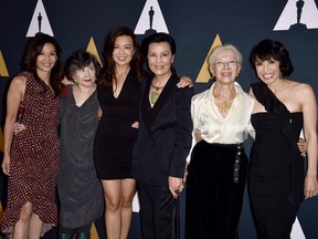 From left to right: Tamlyn Tomita, Tsai Chin, Ming-na Wen, Kieu Chinh, France Nuyen and Lauren Tom attend The Academy Presents "The Joy Luck Club" (1993) 25th Anniversary at The Samuel Goldwyn Theater on August 22, 2018 in Beverly Hills, Calif.  (Alberto E. Rodriguez/Getty Images)