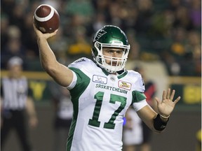 The Saskatchewan Roughriders' offence showed some progress with Zach Collaros back in the lineup Thursday against the host Edmonton Eskimos, who won 26-19.