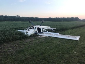 Plane crash in Norfolk County on Friday Aug. 3, 2018.