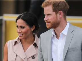 The Duke and Duchess of Sussex visit the launch of the Nelson Mandela Centenary Exhibition at the Queen Elizabeth Hall, Southbank Centre  on July 17, 2018.