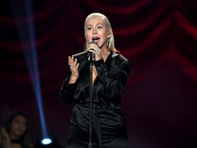 Christina Aguilera performs onstage during the 2017 American Music Awards at Microsoft Theater on November 19, 2017 in Los Angeles, California.