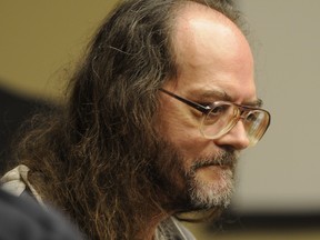 In this Aug. 16, 2010 file photo, Billy Ray Irick, on death row for raping and killing a 7-year-old girl in 1985, appears in a Knox County criminal courtroom in Knoxville, Tenn. (Michael Patrick/The Knoxville News Sentinel via AP, File)