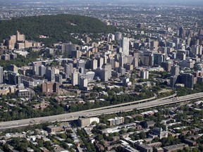 A skyline view of Montreal.