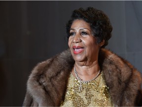 Singer Aretha Franklin poses on the red carpet before the 38th Annual Kennedy Center Honors in Washington, DC, on Dec. 7, 2015.
