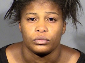 This undated file photo provided by the Clark County Detention Center shows Aisha Yvonne Thomas, 29, of Las Vegas. (Las Vegas Metropolitan Police Department photo via AP)