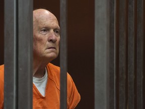 In this May 29, 2018, file photo, Joseph DeAngelo stands in a Sacramento, Calif., jail court.