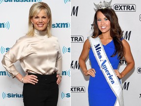 Gretchen Carlson (L) and Miss America 2018 Cara Mund are seen in a combination shot.  (Astrid Stawiarz/Getty Images for SiriusXM/Mike Coppola/Getty Images)